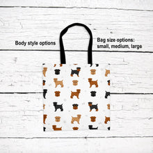 Load image into Gallery viewer, Brussels Griffon pattern tote bag