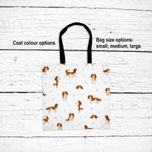 Load image into Gallery viewer, Cavalier King Charles Spaniel pattern tote bag