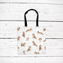 Load image into Gallery viewer, Cavapoo pattern tote bag