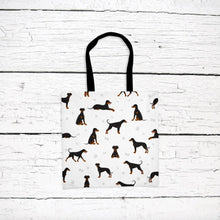 Load image into Gallery viewer, Doberman Pinscher pattern tote bag