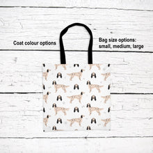 Load image into Gallery viewer, English Setter pattern tote bag