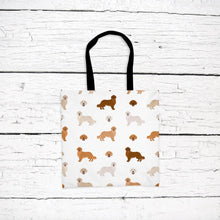 Load image into Gallery viewer, Golden Retriever pattern tote bag
