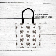 Load image into Gallery viewer, Keeshond pattern tote bag