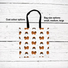 Load image into Gallery viewer, Pekingese pattern tote bag