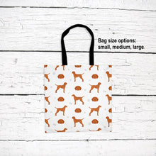 Load image into Gallery viewer, Vizsla pattern tote bag