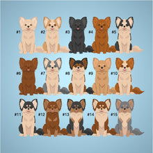 Load image into Gallery viewer, Chihuahua (longhair) Vinyl Sticker Set