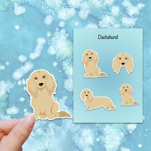 Load image into Gallery viewer, Dachshund (longhair) Vinyl Sticker Set
