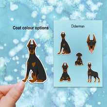 Load image into Gallery viewer, Doberman Pinscher (cropped and docked) Vinyl Sticker Set