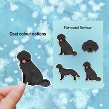 Load image into Gallery viewer, Flat-coated Retriever Vinyl Stickers Set