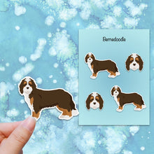 Load image into Gallery viewer, Bernedoodle Vinyl Stickers Set