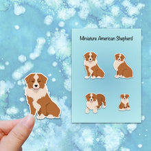 Load image into Gallery viewer, Miniature American Shepherd Vinyl Sticker Set
