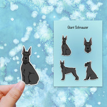 Load image into Gallery viewer, Giant Schnauzer (cropped and docked) Vinyl Sticker Set