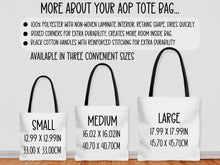 Load image into Gallery viewer, Wyandotte Chicken pattern tote bag - chicken tote bag - farm animal carry bag