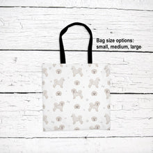 Load image into Gallery viewer, Bichon Frise pattern tote bag