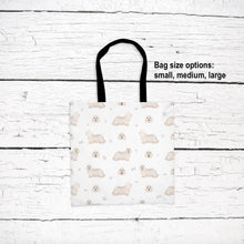 Load image into Gallery viewer, Coton de Tulear pattern tote bag