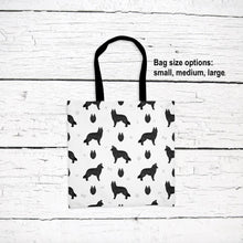 Load image into Gallery viewer, Belgian Sheepdog pattern tote bag