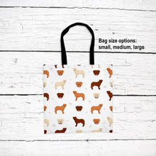 Load image into Gallery viewer, Dogue de Bordeaux pattern tote bag