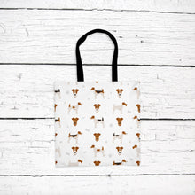 Load image into Gallery viewer, Wire Fox Terrier pattern tote bag