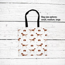 Load image into Gallery viewer, Irish Red and White pattern tote bag