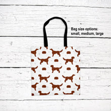 Load image into Gallery viewer, Irish Setter pattern tote bag