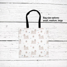 Load image into Gallery viewer, Maltese pattern tote bag
