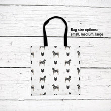 Load image into Gallery viewer, Norwegian Elkhound pattern tote bag