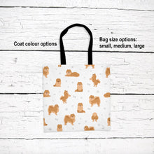 Load image into Gallery viewer, Pomeranian pattern tote bag