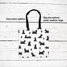 Load image into Gallery viewer, Scottish Terrier pattern tote bag