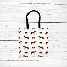 Load image into Gallery viewer, St Bernard pattern tote bag
