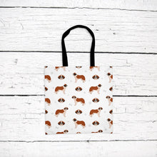 Load image into Gallery viewer, St Bernard pattern tote bag