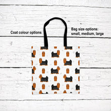 Load image into Gallery viewer, Yorkshire Terrier pattern tote bag