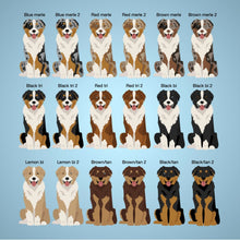 Load image into Gallery viewer, Australian Shepherd tote bag personalized