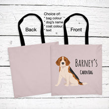 Load image into Gallery viewer, Beagle tote bag personalized