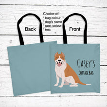 Load image into Gallery viewer, American Pitbull Terrier (cropped) tote bag personalized
