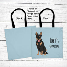 Load image into Gallery viewer, Australian Kelpie tote bag personalized