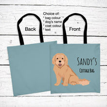 Load image into Gallery viewer, Cavapoo tote bag personalized