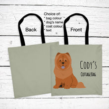 Load image into Gallery viewer, Chow Chow tote bag personalized