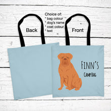 Load image into Gallery viewer, Dogue de Bordeaux tote bag personalized