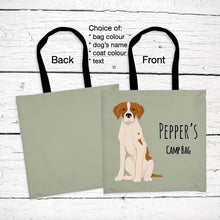 Load image into Gallery viewer, English Pointer tote bag personalized