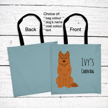 Load image into Gallery viewer, Finnish Spitz tote bag personalized