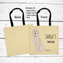 Load image into Gallery viewer, Goldendoodle tote bag personalized