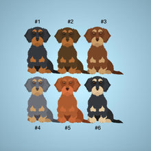Load image into Gallery viewer, Dachshund (wirehaired) tote bag personalized