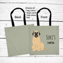 Load image into Gallery viewer, English Mastiff tote bag personalized