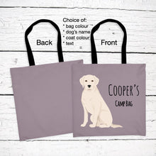 Load image into Gallery viewer, Labrador Retriever tote bag personalized