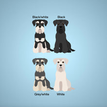 Load image into Gallery viewer, Miniature Schnauzer (natural ears) tote bag personalized