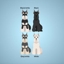 Load image into Gallery viewer, Miniature Schnauzer (cropped ears) tote bag personalized