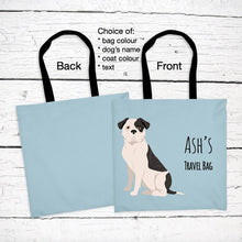 Load image into Gallery viewer, American Bulldog tote bag personalized