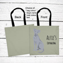 Load image into Gallery viewer, Blue Lacy tote bag personalized