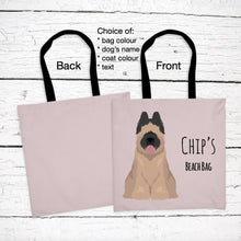Load image into Gallery viewer, Briard tote bag personalized