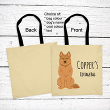 Load image into Gallery viewer, Finnish Spitz tote bag personalized